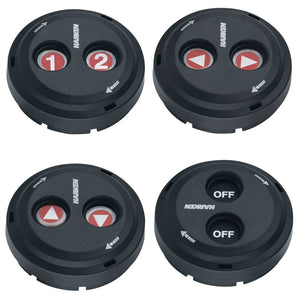 Harken Digital Black Waterproof Switches - Dual-Function with Rotating Guard Top