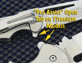 TF300: Myerchin Gen 2 Folding Pocket Knife - Titanium Captain Framelock Handle - Standard Blade