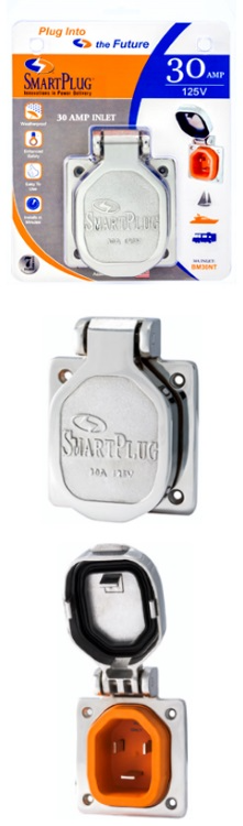 SmartPlug Male Inlet - Stainless - 30A 125V, 45531