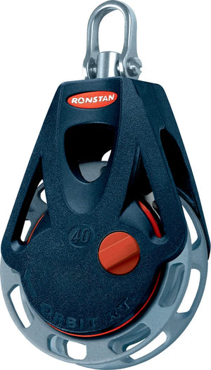 Ronstan 40 mm Ratchet Orbit Block - Manual, Swivel, RF46100M