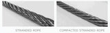 1x19 Stainless Steel Compacted Strand Wire Rope - 316 Alloy