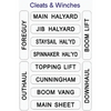 Forespar Nash #201 Sailboat Labels - Cleat and Winch Labels, 100014