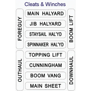 Forespar Nash #201 Sailboat Labels - Cleat and Winch Labels