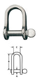 Ronstan "D" Shackles - Stainless Steel
