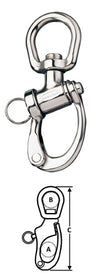 Ronstan Trunnion Snap Shackle - Large Swivel Bail - Stainless Steel - 1-1/32"