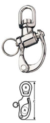 Ronstan Trunnion Snap Shackles - Small Swivel Bail - Stainless Steel