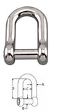 Suncor Stainless "D" Shackles with Allen Head Pin