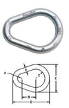Pear-Shaped Weldless Rings - Galvanized