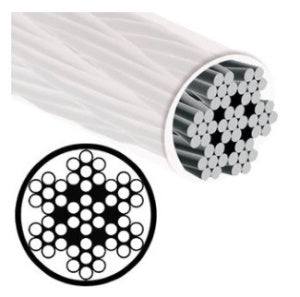 Wire Rope - 7 x 7 White Vinyl Coated Stainless Steel