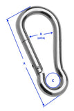 U.S. Rigging Carbine Hooks - Stainless Steel