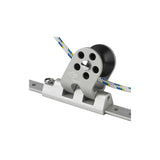 SCHAEFER Twin Sheet Lead Blocks, 1-1/4" T-Track Silver Aluminum (4400 lb SWL), 32-58