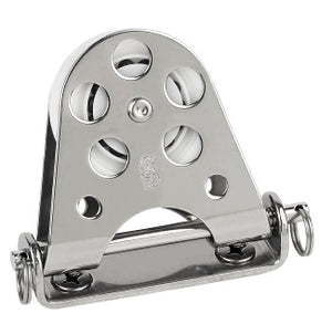 5 Series Ball-Bearing Block, Upright Lead, Hinged, Stainless, 1,000lb. SWL, 7.0 oz.