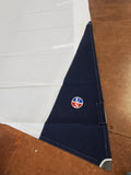 Main, LUFF: 43.3 Dacron In-Mast Furling Mainsail with Navy UV cover on the Clew - UL 4682 SD
