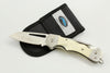 AF300: Myerchin Gen 2 Captain Folding Standard Knife - Natural Bone Handle - 3/4 Standard Blade