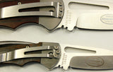 WF300P: Myerchin Gen 2 Folding Captain Knife - Maple Wood Handle - 3/4 Serrated Blade.