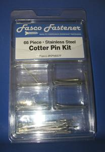 Fasco Cotter Pin Kit - Stainless Steel - 66 Piece