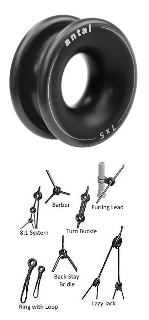 Antal Low Friction Rings - Aluminum | SailM8