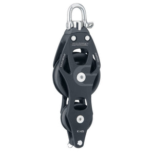 HARKEN 45 mm Element Fiddle Block with Becket and Swivel/Locking Shackle