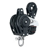 HARKEN 75mm Carbo Ratchamatic Triple Block with Becket and Cam with 57mm Attachment Block
