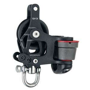 HARKEN 45 mm Aluminum Element Single Block with Cam Cleat and Becket